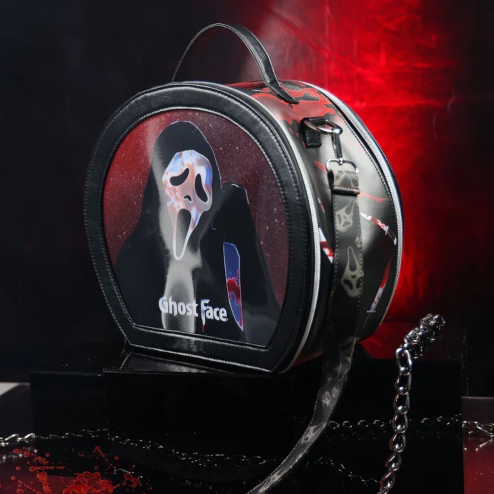 NWOT GHOST FACE™‎ X GLAMLITE LENTICULAR MOTION BAG HORROR HALLOWEEN SCREAM - Picture 3 of 3